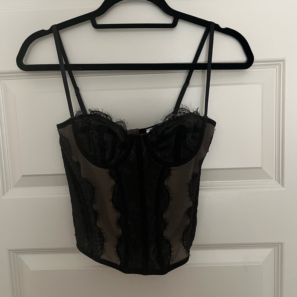 Urban Outfitters Black Lace Tank Top